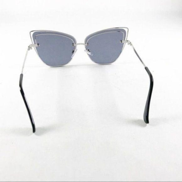 Silver Cat Eye Sunglasses - Picture 4 of 7